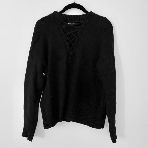Kendall and Kylie lace up black sweater - Picture 4 of 5